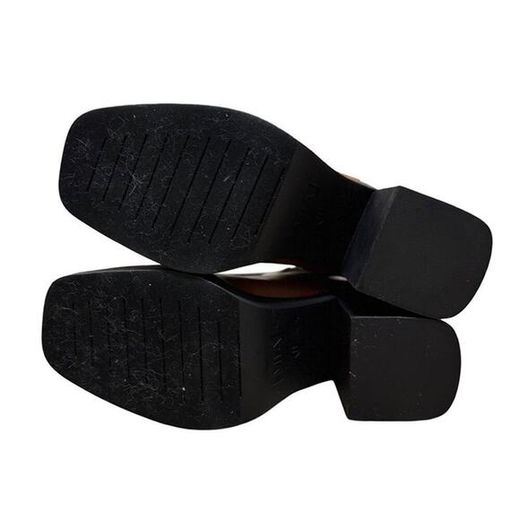 MIA Brown Leather Block Heel Ankle Boots | Chelsea Style | Size 11 - Picture 8 of 8